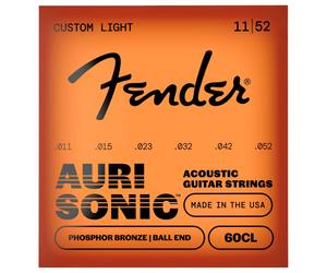 Fender AuriSonic 60 coustic Guitar Strings Phosphor Bronze Gauges .011-.052