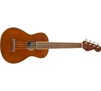 Fender Avalon Ukelele Tenor de Madera para Adultos & Niños, Natural | Tilo macizo, diapasón de nogal, clavijero estilo Strat, ideal para principiantes, sonido cálido y proyectado
