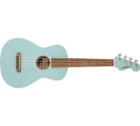 Fender Avalon Ukelele Tenor para Adultos & Niños, Azul Daphne | Madera de tilo, diapasón de nogal, clavijero estilo Strat, ideal para principiantes, incluye accesorios, sonido cálido