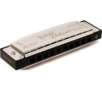 Fender Blues Deluxe Armónica, Clave de C, 10 Orificios, Cromada en Níquel, Incluye Estuche