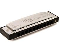 Fender Blues Deluxe Armónica, Clave de C, 10 Orificios, Cromada en Níquel, Incluye Estuche