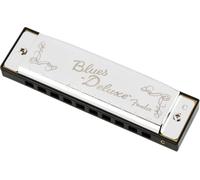 Fender Blues Deluxe Armónica, Clave de C, 10 Orificios, Cromada en Níquel, Incluye Estuche