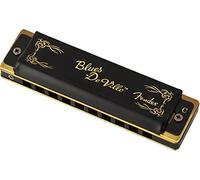 Fender Blues DeVille Armónica Diatónica Blues, Do, 10 Agujeros | Lengüetas de bronce fosforado, tono rico, afinación estable, incluye estuche