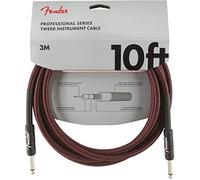 Fender Cable de Instrumentos de la Serie Professional, 3m, STR, STR - Tweed rojo, Diseño en espiral 22AWG, Confiables y Flexibles, Conectores Niquelados