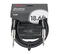 Fender Cable para Guitarra Serie Contour Straight 18.6ft Negro | Cable jack 6.35mm, para guitarra eléctrica y bajo, sin ruido, conexión Straight, amplificador, uso profesional