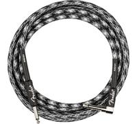 Fender Cable para instrumentos Deluxe de 25 pies, recto-recto, tweed negro, 1 paquete