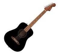 Fender California Standard Redondo Mini Acoustic Guitar with Bag Spruce Top Black