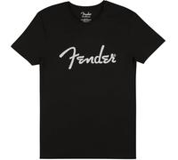 Fender Camiseta con Logotipo de Espagueti, Negro,