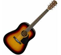 Fender CD-60 Guitarra Acústica Dreadnought para Principiantes, Sunburst | Mástil fácil de tocar, tapa de abeto macizo, lecciones virtuales gratuitas incluidas