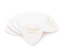 Fender Celluloid 346 Shape Classic Picks, blanco, mediano, paquete de 12 unidades