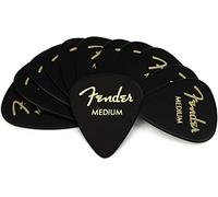 Fender Celuloide clásico, negro, forma 351, mediano, 12 unidades