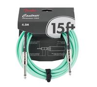 Fender Contour Cable de Instrumento para Guitarra & Bajo 15ft | Cable jack 6.35mm, bajo ruido, ideal para guitarra eléctrica y bajo, 15ft, conexión Straight, duradero y flexible