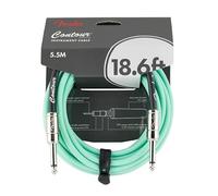 Fender Contour Cable Instrumento Recto 18.6ft - Seafoam Green | Cable guitarra eléctrica & bajo sin ruido, conector recto, 18.6ft, serie Contour, ideal estudio & escenario