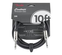 Fender Contour Cable para Guitarra Eléctrica Recto/Recto 10 ft | Cable para guitarra eléctrica, blindaje de cobre libre de oxígeno al 90%, bajo nivel de ruido