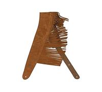 Fender Correa de gamuza con flecos para guitarra, marrón, 6,35 cm para guitarra y bajo