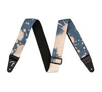 Fender Correa para Guitarra Tie-Dye Acid Wash, Azul Desgastado, Ajustable 34”-59”, Lona Única con Salpicaduras de Blanqueador