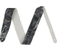 Fender Correa para Guitarra Tie-Dye de Cuero, Negro/Gris, Ancho de 5 cm, Ajustable 43.5"- 55"