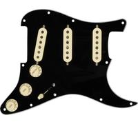Fender Partguard Strat PickGuard de FAT 50's - S / S / S - Pergamino Blanco