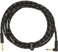 Fender Deluxe Series Cable de Instrumento para Guitarra, 3m, Recto/Angulado, Tweed Negro