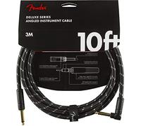 Fender Cable de instrumento para guitarra Deluxe Series 3 m recto/angulado Tweed negro