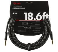 Fender Deluxe 18.6ft Straight Instrument Cable Black Tweed