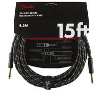 Fender Deluxe 4.5M/15ft Straight Instrument Cable Black Tweed