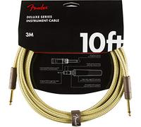 Fender Deluxe Series Cable de Instrumento para Guitarra, 3m, Recto/Recto, Tweed