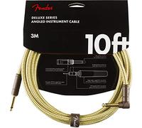 Fender Deluxe Series Cable de Instrumento para Guitarra, 3m, Recto/Angulado, Tweed