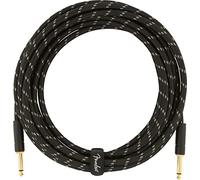 Fender Deluxe Cable de Instrumento Tweed Straight 5.5M | Cable para guitarra & bajo eléctrico, blindaje sin interferencias, conectores rectos, uso en escenario & estudio, duradero