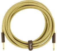 Fender Deluxe Cable para Guitarra, Conectores Dorados, Recto, 15ft