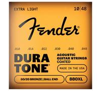 Fender Dura-Tone 880XL Acoustic Guitar Strings Coated 80/20 Bronze Gauges .010-.048