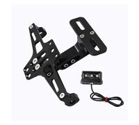 Fender Eliminator para MT07 para MT09 para MT10 Soporte De Matrícula De Motocicleta con Luz LED Soporte De Matrícula Universal Portamatriculas Moto(Titanium)