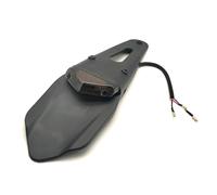 Fender Eliminator Soporte para Matrícula Guardabarros Trasero Motocicleta con Luz Trasera LED 12V Luz Freno Universal para Enduro Motocross. Portamatriculas Moto(Black-A)
