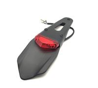Fender Eliminator Soporte para Matrícula Guardabarros Trasero Motocicleta con Luz Trasera LED 12V Luz Freno Universal para Enduro Motocross. Portamatriculas Moto(Red-A)