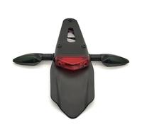 Fender Eliminator Soporte para Matrícula Guardabarros Trasero Motocicleta con Luz Trasera LED 12V Luz Freno Universal para Enduro Motocross. Portamatriculas Moto(Red-B)