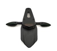 Fender Eliminator Soporte para Matrícula Guardabarros Trasero Motocicleta con Luz Trasera LED 12V Luz Freno Universal para Enduro Motocross. Portamatriculas Moto(Black-B)