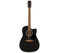 Fender FA-25CE Alternative Series Guitarra Dreadnought Acústica Eléctrica, Guitarra para Principiantes, con 2 Años de Garantía, Incluye Afinador Incorporado y Controles de Volumen y Tono a Bordo,Negro