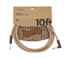 Fender Festival Hemp 3m Angled Instrument Cable Natural