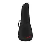 Fender FU610 Funda Gig Bag para Ukulele Concierto, Negra | Funda acolchada, correa ajustable, ukulele concierto, resistente, accesorios ukulele, bolsa instrumento, protección premium