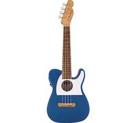 Fender Fullerton Tele® Uke, diapasón de nogal, golpeador blanco, Lake Placid Blue
