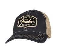 Fender Gorra de Parche con Logotipo de transición, Color Negro y Piedra