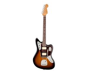 Fender- Guitarra eléctrica Kurt Cobain Jaguar LH NOS de cuerpo sólido con acabado Sunburst de 3 colores