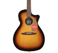 Fender guitarra electroacústica Newporter Player Sunburst, diapasón de nogal