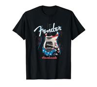 Fender Handmade Guitars 4th of July American Flag Camiseta, Hombre, Negro, XL