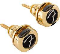 Fender Infinity Strap Locks Seguro de Correa para Guitarra, Dorado | Bloqueo de correa antigolpes, guitarra eléctrica y bajo, accesorios dorados, instalación fácil, seguridad en escena