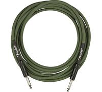 Fender Joe Strummer Signature Cable Instrumento Verde 4M | Cable guitarra eléctrica profesional, conector recto-ángulo, 4M, verde, para guitarra & bajo, edición signature