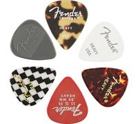 Fender Material Medley - Púas de guitarra con forma 351, multicolor, pesadas, paquete de 6