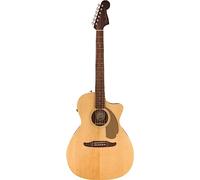 Fender Newporter Player Natural WN Gold Pickguard Electro-Acoustic Guitar