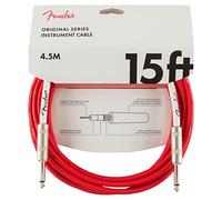 Fender Original Series Cable para Instrumento, para Guitarra Eléctrica y Bajo, 4.5m, Recto/Recto, Fiesta Red