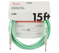 Fender Original Series Cable para Instrumento, para Guitarra Eléctrica y Bajo, 4.5m, Recto/Recto, Surf Green